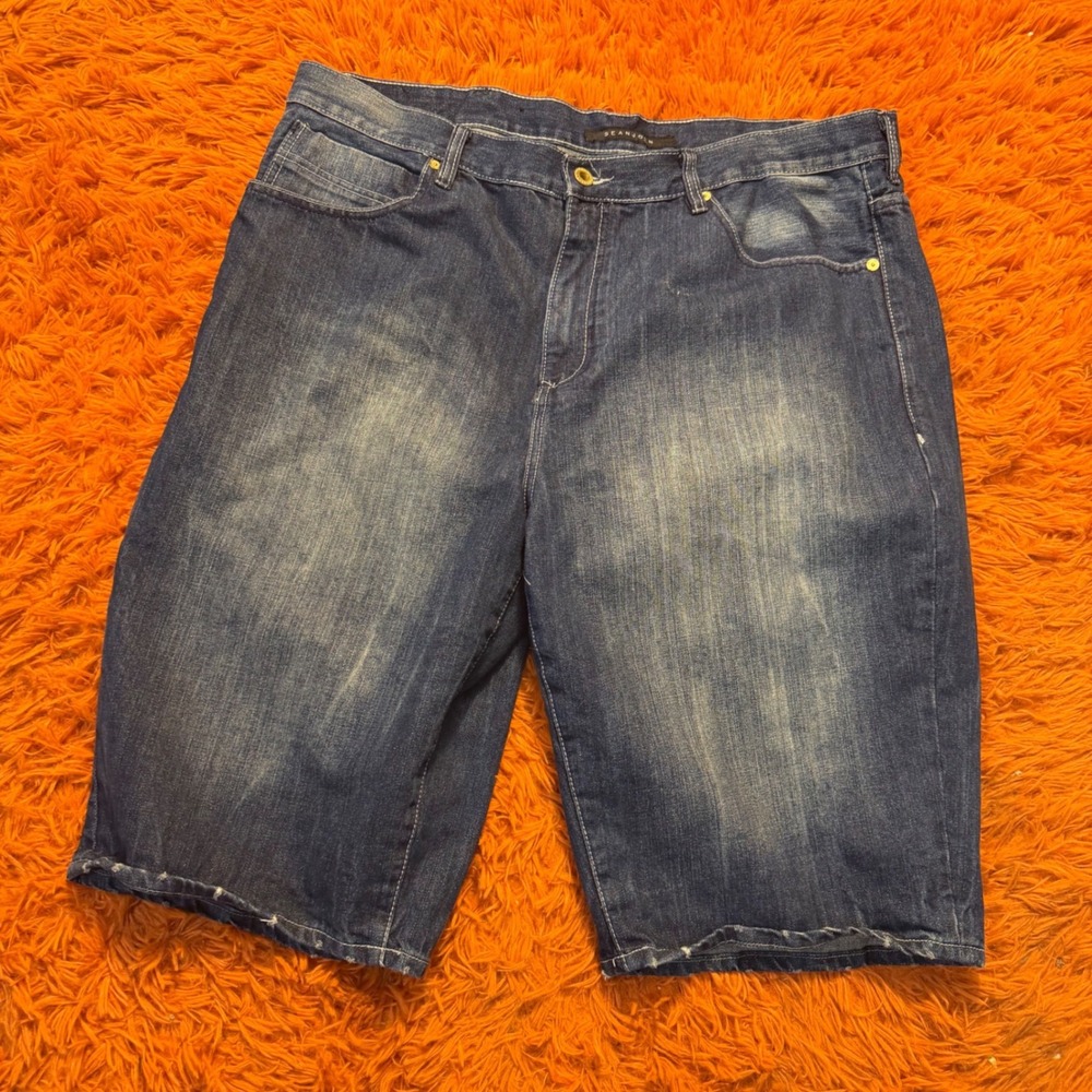 Sean John Mens Baggy Denim Shorts Blue Medium Wash Y2K Hip Hop Streetwear 40